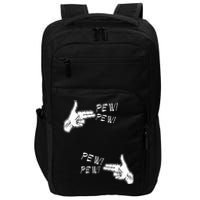 Pistol Hand Gun Noise Pew Pew Pew Impact Tech Backpack