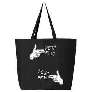 Pistol Hand Gun Noise Pew Pew Pew 25L Jumbo Tote