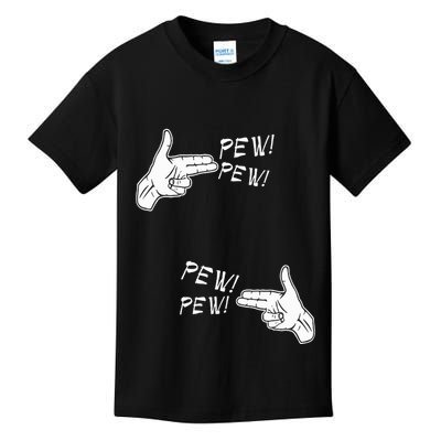 Pistol Hand Gun Noise Pew Pew Pew Kids T-Shirt