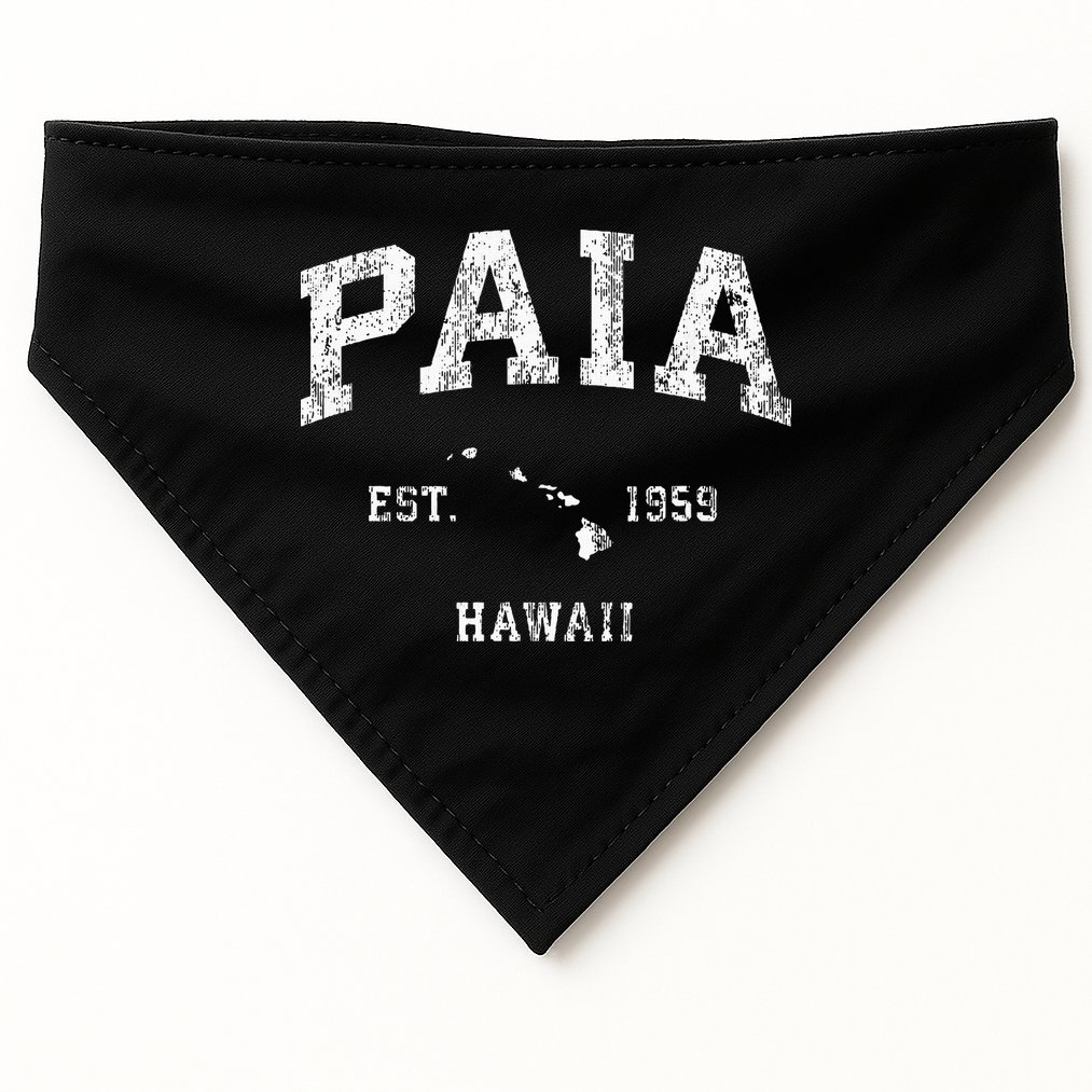 Paia Hawaii Hi Vintage Athletic Sports Design USA-Made Doggie Bandana