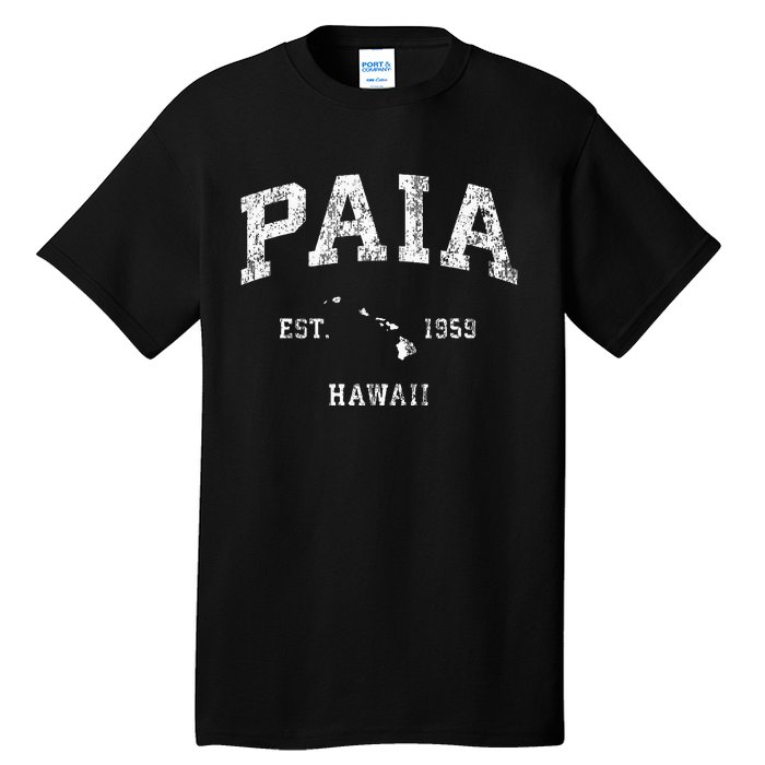 Paia Hawaii Hi Vintage Athletic Sports Design Tall T-Shirt