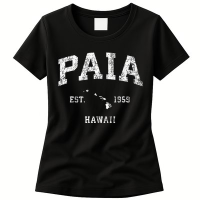 Paia Hawaii Hi Vintage Athletic Sports Design Womens T-Shirt