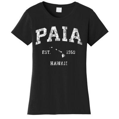 Paia Hawaii Hi Vintage Athletic Sports Design Women's T-Shirt