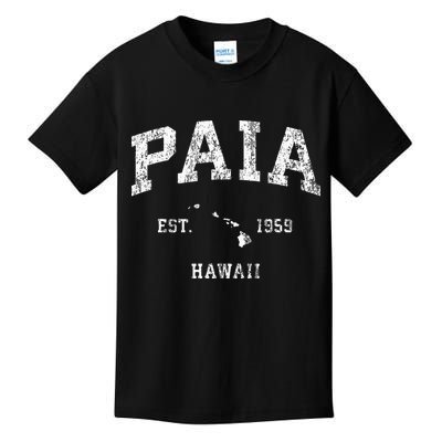 Paia Hawaii Hi Vintage Athletic Sports Design Kids T-Shirt