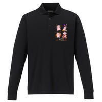 Pig Happy Hallothanksmas Halloween Thanksgiving Xmas Performance Long Sleeve Polo