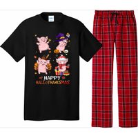 Pig Happy Hallothanksmas Halloween Thanksgiving Xmas Pajama Set