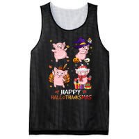 Pig Happy Hallothanksmas Halloween Thanksgiving Xmas Mesh Reversible Basketball Jersey Tank