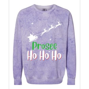 Prosec Ho Ho Ho Prosecco Christmas Vacation Gift Colorblast Crewneck Sweatshirt