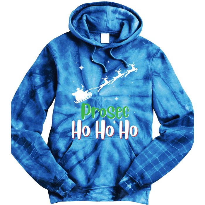 Prosec Ho Ho Ho Prosecco Christmas Vacation Gift Tie Dye Hoodie