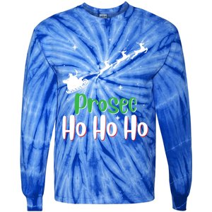 Prosec Ho Ho Ho Prosecco Christmas Vacation Gift Tie-Dye Long Sleeve Shirt