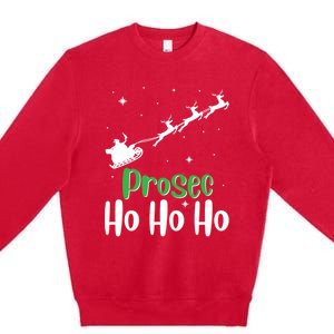 Prosec Ho Ho Ho Prosecco Christmas Vacation Gift Premium Crewneck Sweatshirt