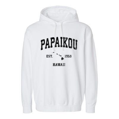 Papaikou Hawaii Hi Vintage Athletic Garment-Dyed Fleece Hoodie