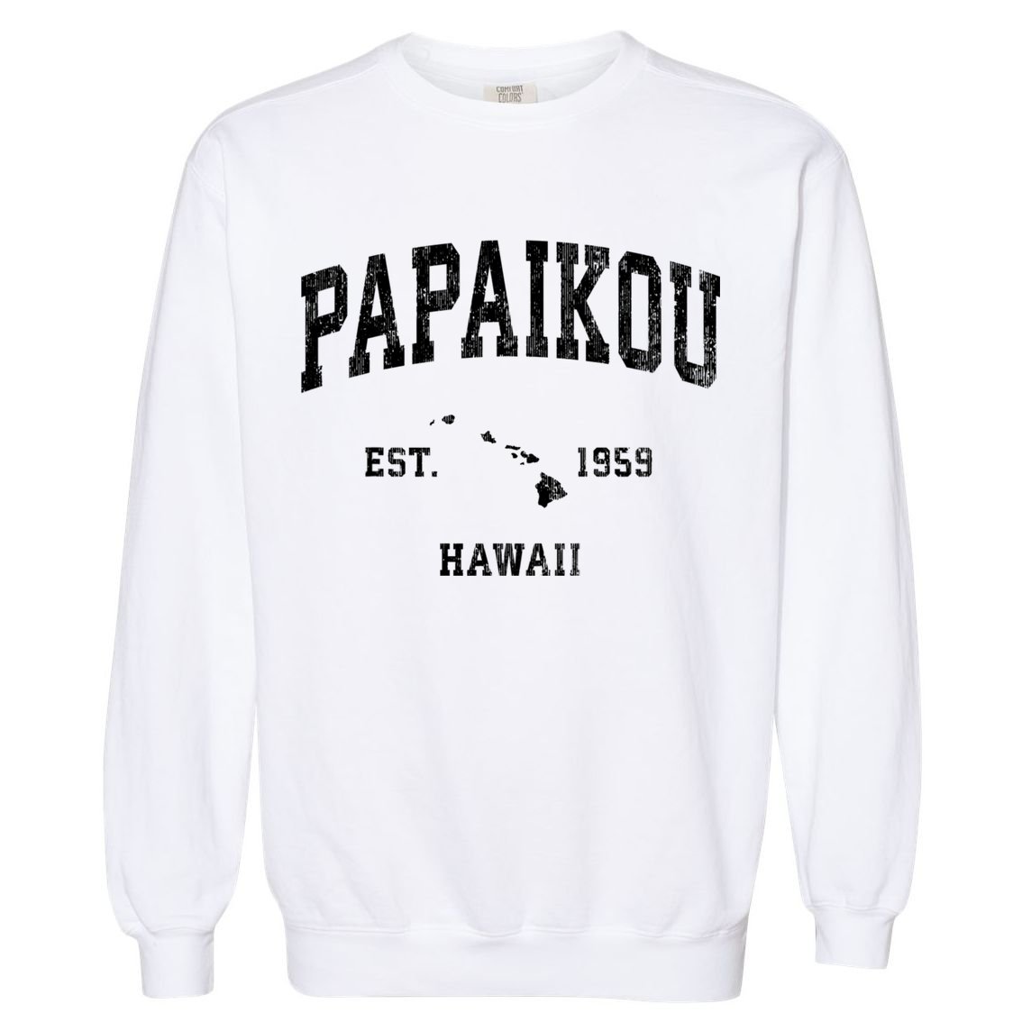 Papaikou Hawaii Hi Vintage Athletic Garment-Dyed Sweatshirt