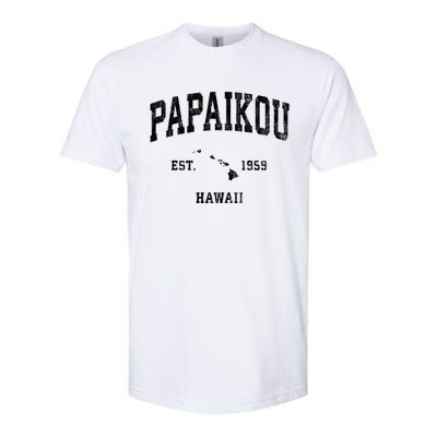 Papaikou Hawaii Hi Vintage Athletic Softstyle CVC T-Shirt