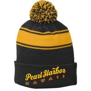 Pearl Harbor Hi Stripe Pom Pom Beanie