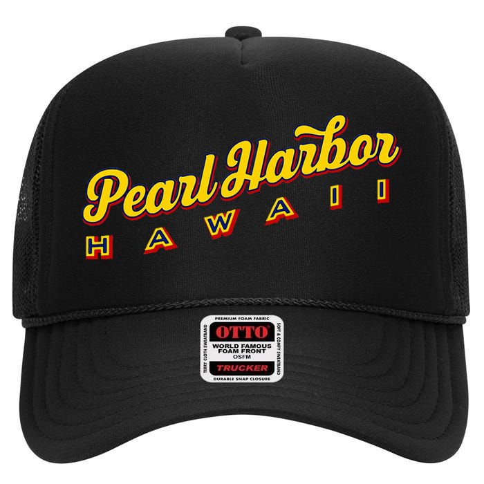 Pearl Harbor Hi High Crown Mesh Back Trucker Hat