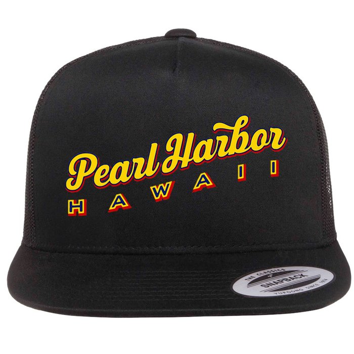 Pearl Harbor Hi Flat Bill Trucker Hat