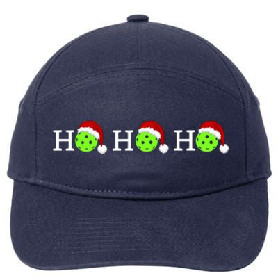 Pickleball Ho Ho Ho Christmas Gift 7-Panel Snapback Hat