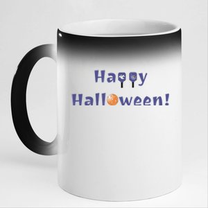 Pickleball Halloween | Happy Halloween | Fun Pickleball | Great Pickleball 11oz Black Color Changing Mug