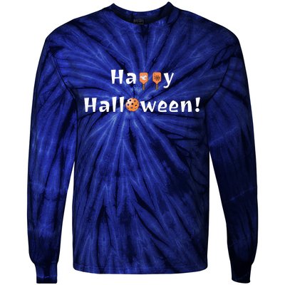 Pickleball Halloween | Happy Halloween | Fun Pickleball | Great Pickleball Tie-Dye Long Sleeve Shirt