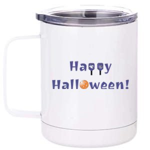 Pickleball Halloween | Happy Halloween | Fun Pickleball | Great Pickleball 12 oz Stainless Steel Tumbler Cup