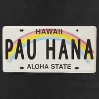 Pau Hana Hawaii License Plate 11oz C Handle Ceramic Mug