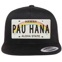 Pau Hana Hawaii License Plate Flatbill Hat