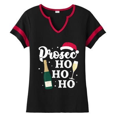 Prosec Ho Ho Ho Funny Presecco Christmas Vacation Meaningful Gift Ladies Halftime Notch Neck Tee