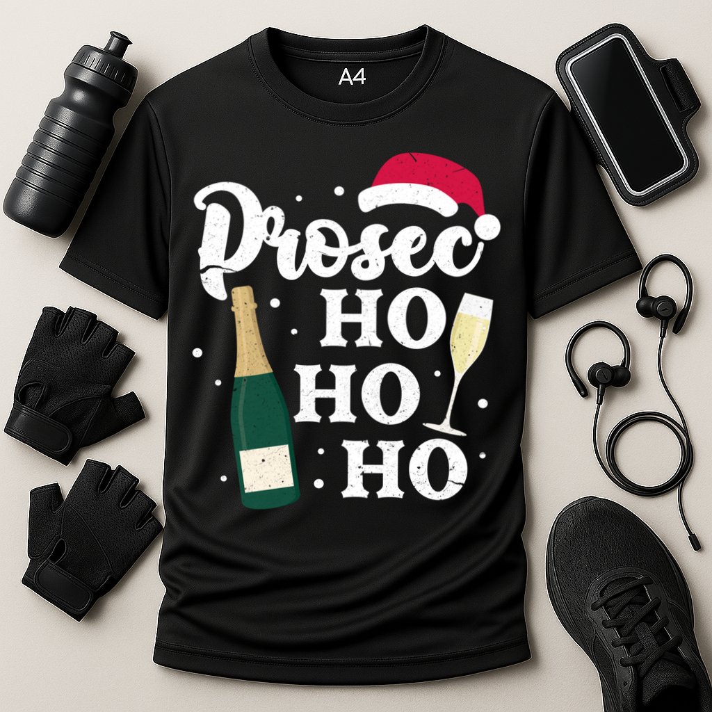 Prosec Ho Ho Ho Funny Presecco Christmas Vacation Meaningful Gift Cooling Performance Crew T-Shirt