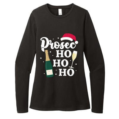 Prosec Ho Ho Ho Funny Presecco Christmas Vacation Meaningful Gift Womens CVC Long Sleeve Shirt