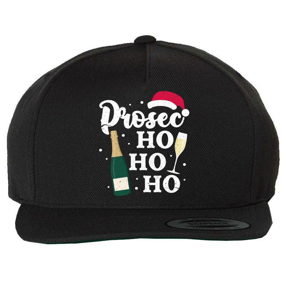 Prosec Ho Ho Ho Funny Presecco Christmas Vacation Meaningful Gift Wool Snapback Cap