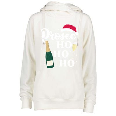 Prosec Ho Ho Ho Funny Presecco Christmas Vacation Meaningful Gift Womens Funnel Neck Pullover Hood