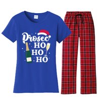 Prosec Ho Ho Ho Funny Presecco Christmas Vacation Meaningful Gift Women's Flannel Pajama Set