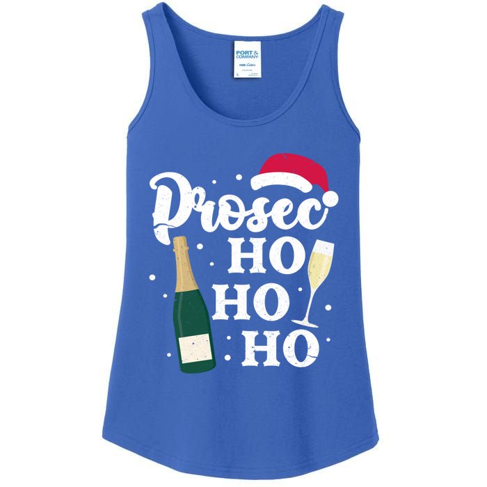 Prosec Ho Ho Ho Funny Presecco Christmas Vacation Meaningful Gift Ladies Essential Tank