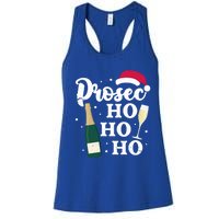 Prosec Ho Ho Ho Funny Presecco Christmas Vacation Meaningful Gift Women's Racerback Tank