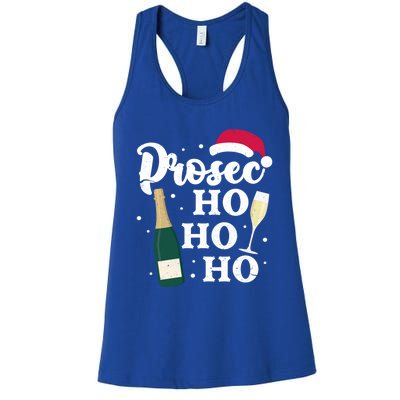 Prosec Ho Ho Ho Funny Presecco Christmas Vacation Meaningful Gift Women's Racerback Tank