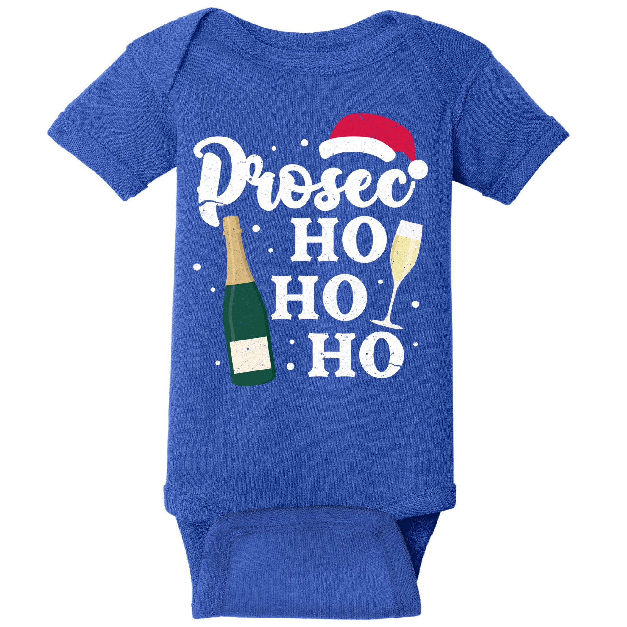 Prosec Ho Ho Ho Funny Presecco Christmas Vacation Meaningful Gift Baby Bodysuit