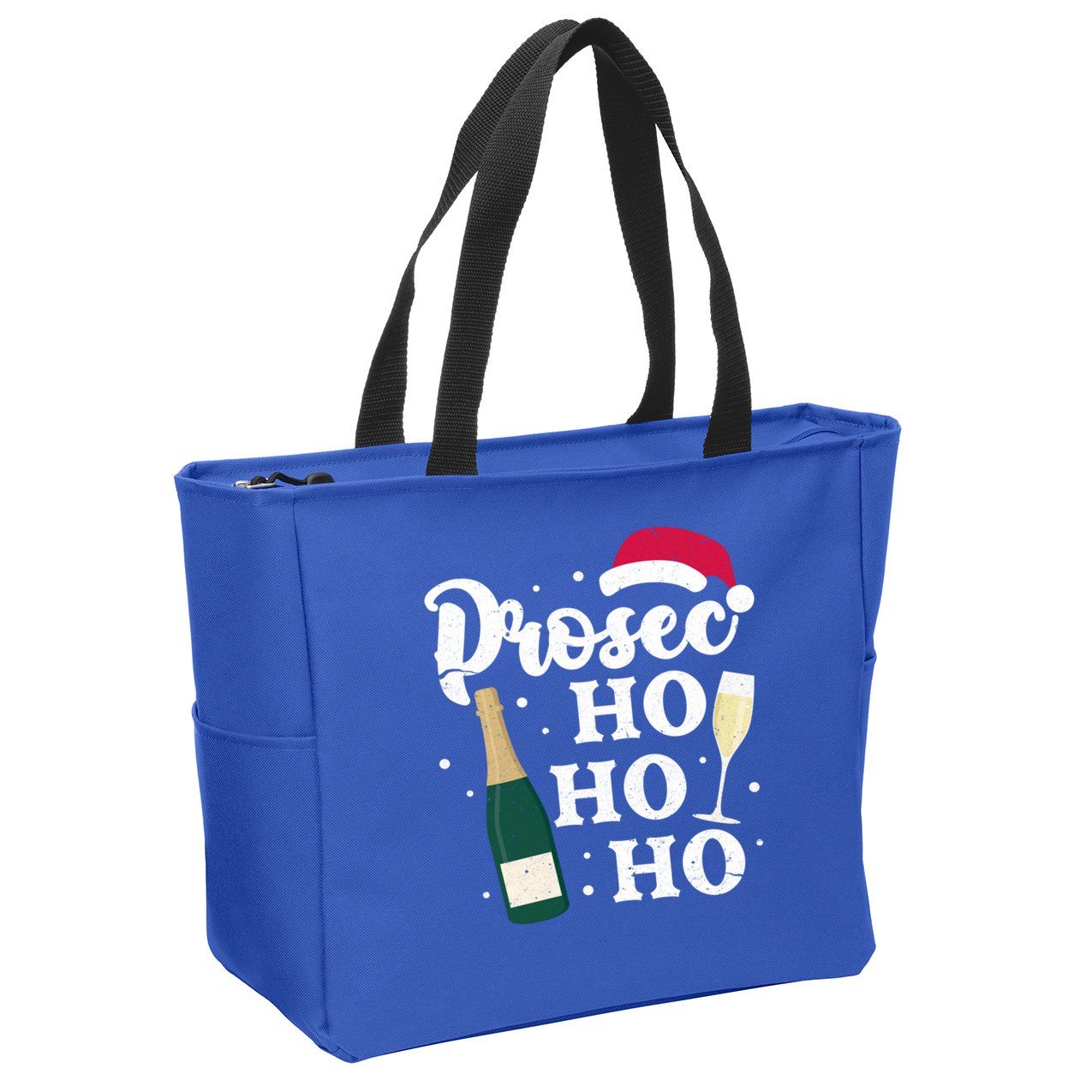 Prosec Ho Ho Ho Funny Presecco Christmas Vacation Meaningful Gift Zip Tote Bag