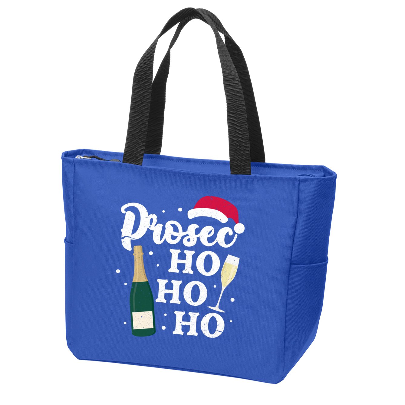 Prosec Ho Ho Ho Funny Presecco Christmas Vacation Meaningful Gift Zip Tote Bag