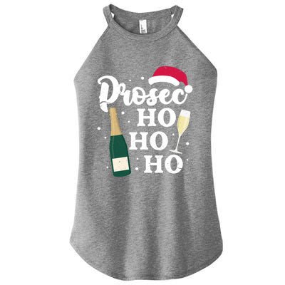 Prosec Ho Ho Ho Funny Presecco Christmas Vacation Meaningful Gift Women's Perfect Tri Rocker Tank