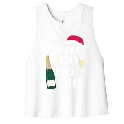 Prosec Ho Ho Ho Funny Presecco Christmas Vacation Meaningful Gift Women's Racerback Cropped Tank