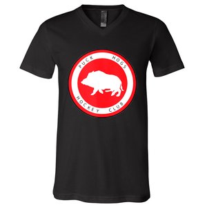 Puck Hogs Hockey Club V-Neck T-Shirt