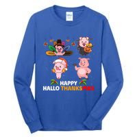 Pig Happy Hallothanksmas Halloween Thanksgiving Xmas Gift Tall Long Sleeve T-Shirt