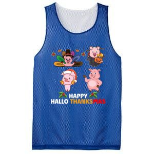 Pig Happy Hallothanksmas Halloween Thanksgiving Xmas Gift Mesh Reversible Basketball Jersey Tank