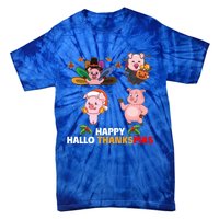 Pig Happy Hallothanksmas Halloween Thanksgiving Xmas Gift Tie-Dye T-Shirt