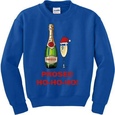 Prosecho Ho Ho Funny Prosecco Christmas Print Cute Gift Kids Sweatshirt