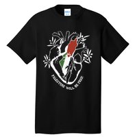 Palestine Heart Human Rights Palestine Free Freedom Palestine Flag Tall T-Shirt