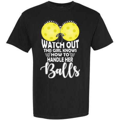 Pickleball Handle Her Balls Garment-Dyed Heavyweight T-Shirt