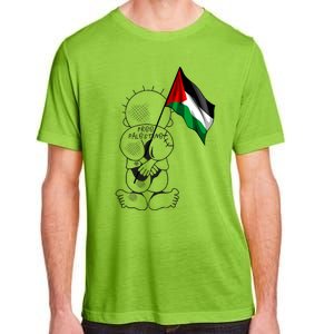 Palestine Hanzala Holding Palestinian Flag Free Palestine Gift Adult ChromaSoft Performance T-Shirt