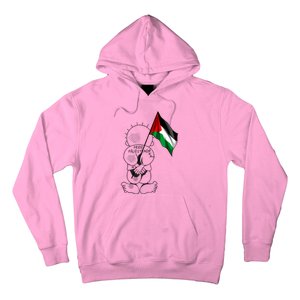 Palestine Hanzala Holding Palestinian Flag Free Palestine Gift Hoodie